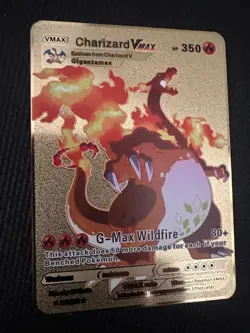 Charizard VMAX hp350 Gold Metal Pokemon Card Fan Art! - Image 3
