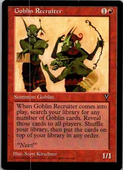 1997 Visions D Goblin Recruiter Expansion/Uncommon #80 - Image 1