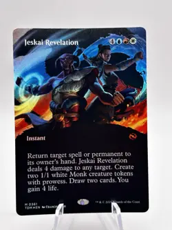 Jeskai Revelation 0361 Borderless Foil Tarkir Dragonstorm TDM MTG NM - Image 1