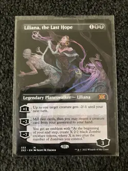 Magic MTG - Liliana, the Last Hope (Borderless) - Double Masters 2022 - Image 1