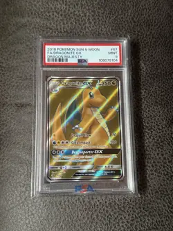 PSA 9 Dragonite GX Full Art 67 2018 Pokemon Sun & Moon Dragon Majesty - Image 1