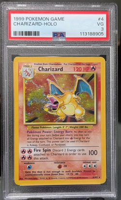 1999 Pokemon Game Charizard-holo PSA 3 - Image 1