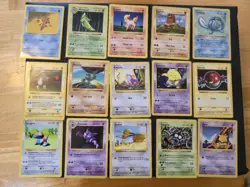Pokemon Shadowless Base Set Lot Of 15 LP - Image 1