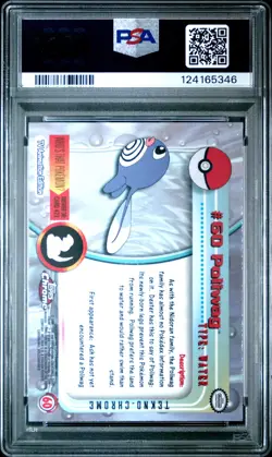 2000 TOPPS CHROME POKEMON T.V. TEKNO #60 POLIWAG PSA 8 - Image 2