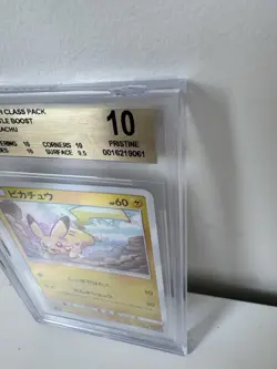 DAMAGED 2017 High Class Pack GX Battle Boost Pikachu BGS 10 JP #28 Reverse Foil - Image 4