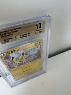 DAMAGED 2017 High Class Pack GX Battle Boost Pikachu BGS 10 JP #28 Reverse Foil - Image 5