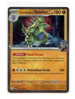 TEAM ROCKET'S TYRANITAR POKEMON CENTER STAMPED PROMO DRI EN 096 2025 POKEMON TCG - Image 1