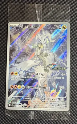 N's Reshiram 167/159 Pokemon Journey Together Enhanced Box Topper Sealed Promo - Image 1