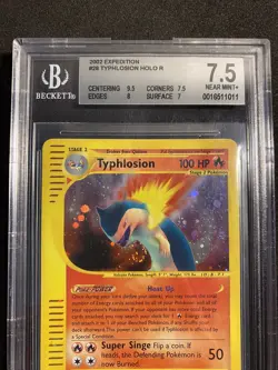Typhlosion 28/165 Holo ENG🇬🇧Expedition Near Mint +💥Beckett BGS 7,5☘Pokemon📩 - Image 2