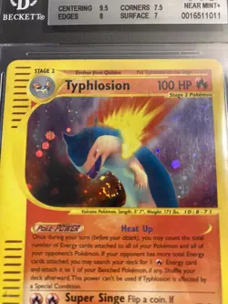 Typhlosion 28/165 Holo ENG🇬🇧Expedition Near Mint +💥Beckett BGS 7,5☘Pokemon📩 - Image 3