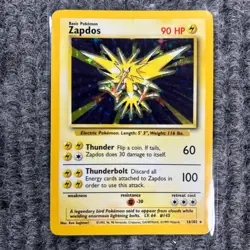 Vintage Pokemon - Base Set - Zapdos - 16/102 Holo Rare - LP/Light Play - Image 1