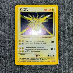 Vintage Pokemon - Base Set - Zapdos - 16/102 Holo Rare - LP/Light Play - Image 2