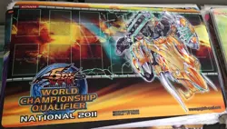 YuGiOh Official WCQ National 2011 Gladiator beast playmat - Image 1