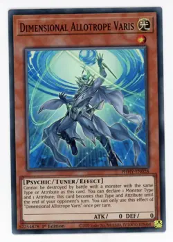 Yugioh Dimensional Allotrope Varis PHHY-EN028 Super rare 1st Edition NM x3 Play - Image 1