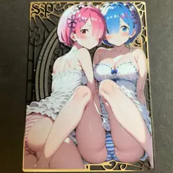 Goddess Story Gold METAL Card - Maiden Party - Serial Number #/200! Rem and Ram - Image 3