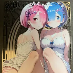 Goddess Story Gold METAL Card - Maiden Party - Serial Number #/200! Rem and Ram - Image 5