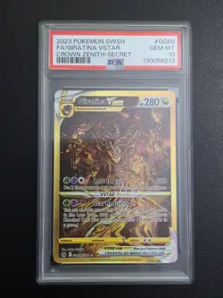 Pokemon TCG Crown Zenith Giratina VSTAR Secret Rare Card GG69/GG70 PSA 10 Gem MT - Image 1