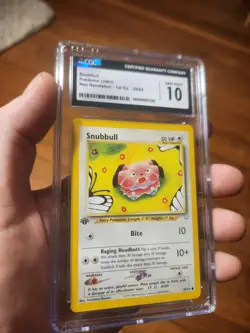 CGC 10 GEM MINT Pokemon 2001 Neo Revelation 1st Edition 55/64 Snubbull Card - Image 1