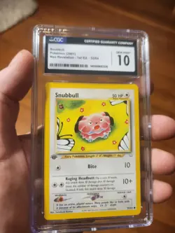 CGC 10 GEM MINT Pokemon 2001 Neo Revelation 1st Edition 55/64 Snubbull Card - Image 2