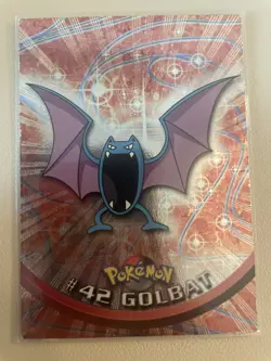 Golbat 2000 Pokemon Card Foil Topps TV Animation Card #42 Blue Logo NM - Image 1