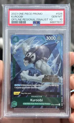 2023 Kuroobi Offline Regional Finalist English One Piece Card PSA10 Pop Of 22 - Image 2