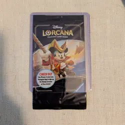 Disney Treasure Cruise Rare Lorcana Captain Mickey Sealed Card And Promo Bag - Image 2