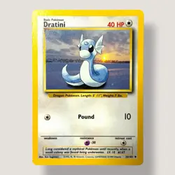 Pokemon TCG - Dratini Base Set 26/102 Vintage Card - Unlimited Uncommon (LP) - Image 1