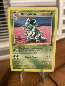 Nidoqueen 23/64 1st Edition Jungle WotC Vintage Pokemon Card 1999 HP/DMG - Image 1