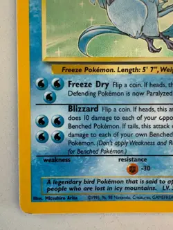Articuno Holo Rare 2/62, 1999 Fossil, Pokemon TCG Raw Card - Image 4