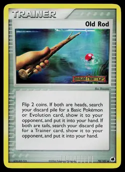 Pokemon Card - Old Rod Dragon Frontiers Stamped 78/101 Reverse Holo - Image 1