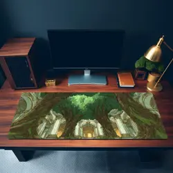 Radiant Forest Temple Magic Gathering Green Mana MTG Playmat - Image 3
