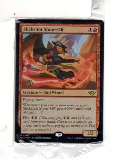 MTG SkeenAB Slickshot Show-Off PRERELEASE PROMO FOIL from OTJ. NM. - Image 1