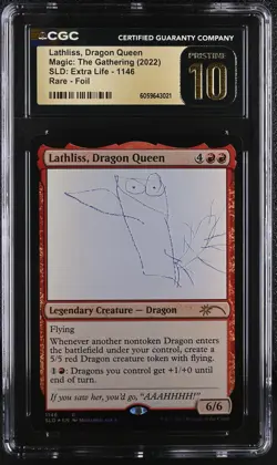 LATHLISS, DRAGON QUEEN Secret Lair Foil Extra Life CGC Pristine 10 MTG - Image 1