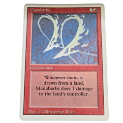 MTG Manabarbs Revised 3ED Rare Red Enchantment Magic the Gathering LP - Image 1