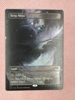 MTG Strip Mine (472) (Borderless) (Galaxy Foil) Secret Lair Drop Series - Image 3