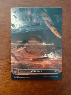MTG - Mountain (0370) - Borderless Galaxy Foil #0370 - Edge of Eternities NM - Image 1