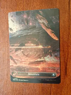 MTG - Mountain (0370) - Borderless Galaxy Foil #0370 - Edge of Eternities NM - Image 2