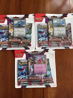 Pokemon TCG Paldea Evolved 3 Pack Blister -Set of 3 English Sealed- - Image 1