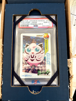 1999 Pokemon Japanese Bandai Jigglypuff Prism Carddass Series 5 PSA 10 #170 - Image 1
