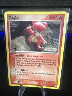 Pokemon TCG Magby 58/92 EX Legend Maker Reverse Holo Stamped - Image 1