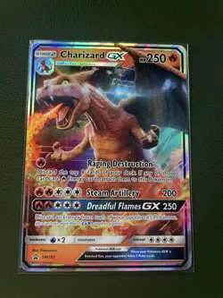 Pokemon TCG: Charizard GX #SM195 Detective Pikachu Ultra Rare Black Star Promo - Image 1