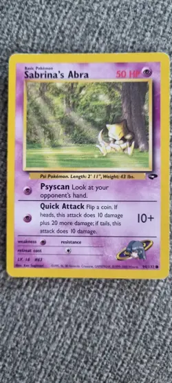 Sabrina's Abra - Pokemon TCG - MP - Common - Gym Challenge 94/132 - Image 1