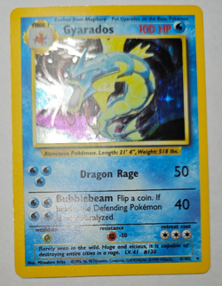 Pokemon TCG Gyarados Base Set 6/102 Holo 1999 Wizards Base Set 100 HP b - Image 1