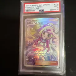 2019 POKEMON SUN & MOON COSMIC ECLIPSE #230 FULL ART/LILLIE'S FULL FORCE PSA 9 - Image 1