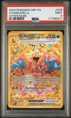 Charizard Ex - Hyper Rare - Pokemon -Obsidian Flames - 228 PSA 9 - Image 1