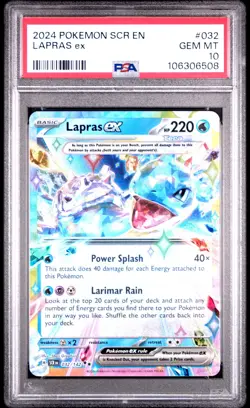 Lapras Ex - - Pokemon Scr En-Stellar Crown - 032 PSA 10 - Image 1
