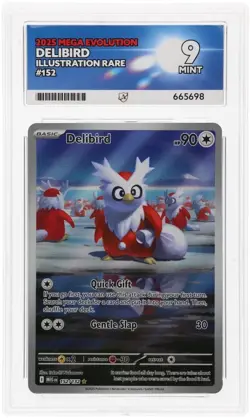 Delibird 152/132 Ace Gem Mint 9 Pokemon Mega Evolutions Illustration Rare - Image 1