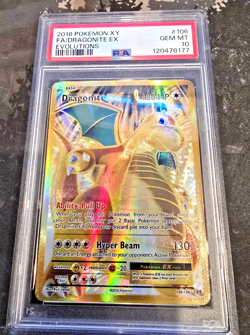 Pokemon XY Evolutions 2016 Dragonite EX PSA 10 Full Art FA Gem Mint #106/108 - Image 1