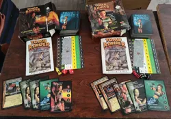 1999 Tomb Raider Collectible Card Game-160 Card Lot, Dice, Figures, Box & Manual - Image 1