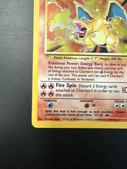 1999 Base Set Charizard 4/102 - Holo Pokemon Card Vintage WOTC NM Z - Image 4